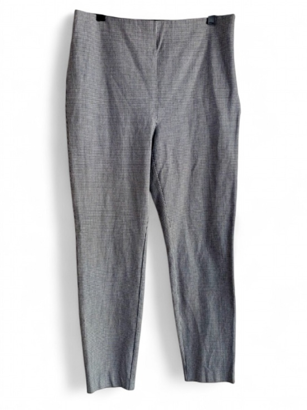 LOFT High Waist Black White Houndstooth Side Zip Skinny Ankle Pants Size 10